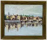 Untitled by Leonard Dimmick, Oil on board, sold Jul 2024