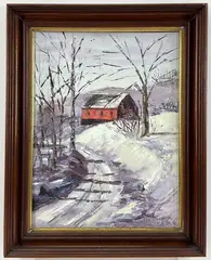 Untitled by Leonard Dimmick, Oil on board, sold Jul 2024