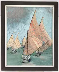 Untitled by Leonard Dimmick, Oil on board, sold Jul 2024