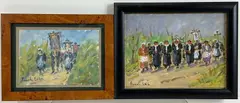 Untitled by Fanch Lel, Oil on board, sold Jul 2024