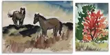 Untitled by Nora Hauser, Watercolors on paper (2) includes, sold Jul 2024