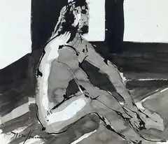 Untitled by Nora Hauser, Watercolor, sold Aug 2024