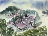 Untitled by Nora Hauser, Watercolor, sold Aug 2024
