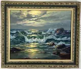 Untitled by Ceslovas Janusas, Oil on board, sold Aug 2024
