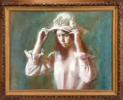 Untitled by Steven Chudova, Oil on board, sold Aug 2024
