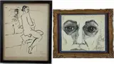 Untitled by Nora Hauser, Ink drawings (2), sold Aug 2024