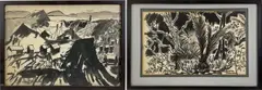 Untitled by Nora Hauser, Watercolors/ink wash, sold Aug 2024