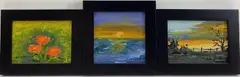 Untitled by Leonard Dimmick, Oil on boards (3), sold Aug 2024