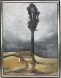 Gray day in the Andes by Fernando Montes, Oil on board, sold Aug 2024