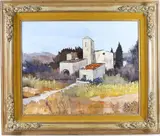 Le Village by Charles Levier, Oil on canvas, sold Aug 2024