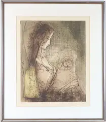 Untitled by Étienne Ret, Pencil signed lithograph, sold Aug 2024
