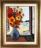 Fleurs by Charles Levier, Oil on canvas, sold Aug 2024