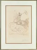 Don Quixote by Salvador Dalí, Etching, sold Aug 2024