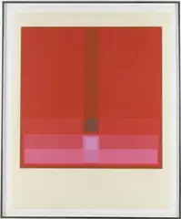 Untitled (Red by Karl Gerstner, Screenprint, sold Aug 2024