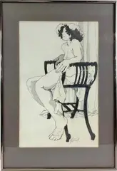 Untitled by Marjorie Graham Trout, Ink drawing, sold Aug 2024
