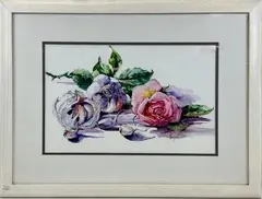 Three Roses by Marjorie Graham Trout, Watercolor, sold Aug 2024