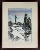 Untitled by Martin Jack Zipin, Oil on board, sold Oct 2024