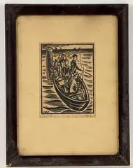 Untitled by Max Unold, Woodblock print, sold Nov 2024