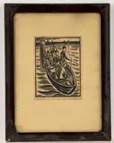 Untitled by Max Unold, Woodblock print, sold Nov 2024
