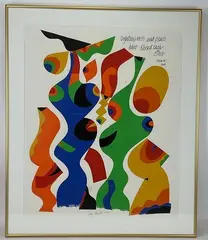 Righteous and Peace Have Kissed Each Other by Samuel Maitin, Lithograph, sold Nov 2024