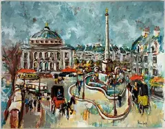 Le Chatelot a Paris by Urbain Emmanuel Huchet, Oil on canvas, sold Nov 2024