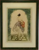 Le Panier de Pommes by Louis Icart, Lithograph of Icart's "Le Panier de Pommes" (Basket of Apples), sold Nov 2024