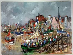 Tete de la mer a ... by Urbain Emmanuel Huchet, Oil on canvas, sold Nov 2024