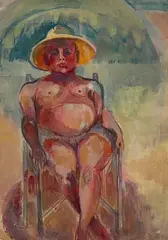 Untitled by Marlene E. Miller, Oil on loose canvas, sold Nov 2024