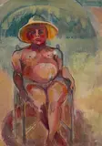 Untitled by Marlene E. Miller, Oil on loose canvas, sold Nov 2024