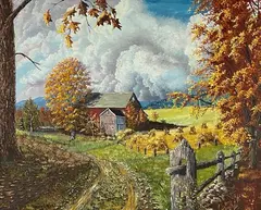 Untitled by Ronald Schugardt Keyes, Oil on board, sold Nov 2024