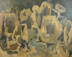 From the Richard Rogers & Mary Bean Homestead, Sumneytown, Pa by Richard Rogers, Oil on canvas, sold Nov 2024