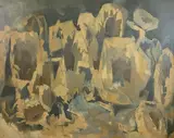From the Richard Rogers & Mary Bean Homestead, Sumneytown, Pa by Richard Rogers, Oil on canvas, sold Nov 2024