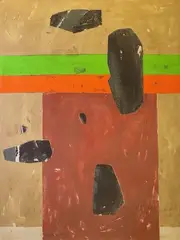 From the Richard Rogers & Mary Bean Homestead, Sumneytown, Pa by Richard Rogers, Oil on canvas, sold Nov 2024