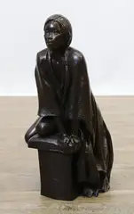 Kimono by Lloyd Glasson, Bronze sculpture of a semi-nude woman, sold Nov 2024