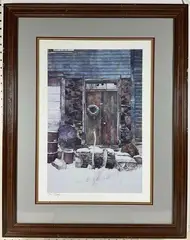 Christmas at the Forge by Peter Sculthorpe, Lithograph, sold Dec 2024