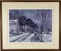 Fleecydale Road by Edward Willis Redfield, Lithograph, sold Dec 2024