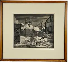 Untitled by Emil Ganso, Etching, sold Dec 2024