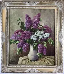 Untitled by Hans N. Liebl, Oil on Board, sold Dec 2024