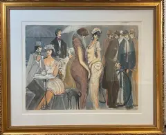 Tea for Two by Isaac Maimon, Lithograph, sold Dec 2024
