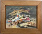 Untitled by Richard Rogers, Oil on board (impasto technique) unsigned by the artist, sold Jan 2025