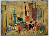 Untitled by Richard Rogers, Oil on board, sold Jan 2025