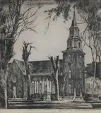 Untitled by Earl "Bill" Earle Horter, Engraving, sold Jan 2025
