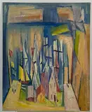 Untitled by Richard Rogers, Oil on board, sold Jan 2025