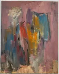 Untitled by Richard Rogers, Oil on board, sold Jan 2025
