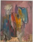 Untitled by Richard Rogers, Oil on board, sold Jan 2025