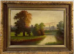 Untitled by George Cole, Oil on canvas, sold Jan 2025