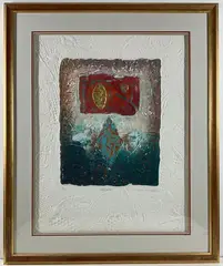 Untitled by David Dodsworth, Serigraph on embossed paper, sold Jan 2025