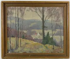 Untitled by Angelo Charles Scibetta, Oil on board, sold Jan 2025