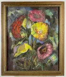 Untitled by Richard Rogers, Oil on board (2 sided), sold Feb 2025