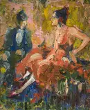 Untitled by Richard Rogers, Oil n board, sold Feb 2025